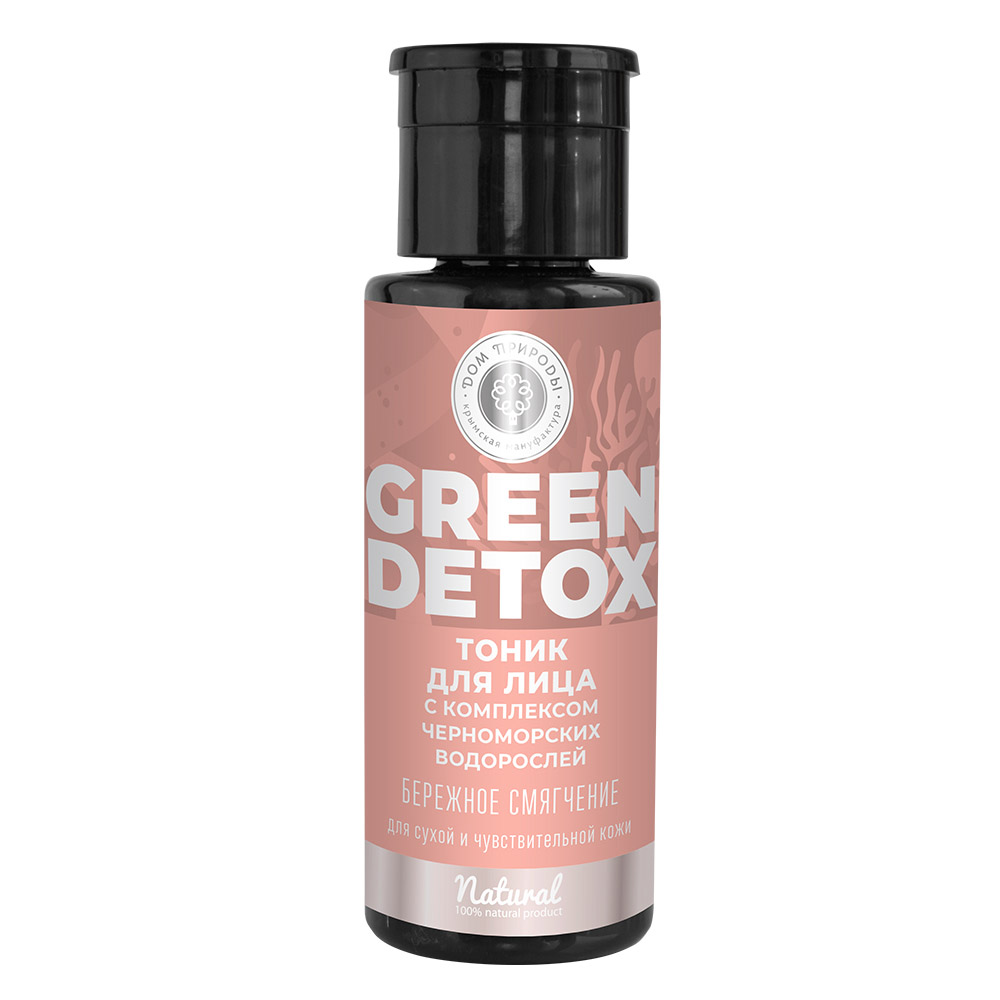  Тоник для лица Green Detox с комплексом черноморских водорослей Бережное смягчение 150 г (Дом природы, Green Detox) фото 0