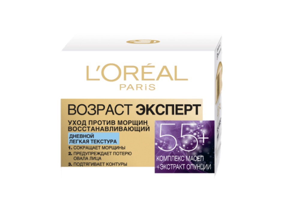 Лореаль Париж Крем для лица Возраст эксперт 55+ лёгкая текстура 50 мл (L'oreal Paris, Возраст эксперт) фото 0