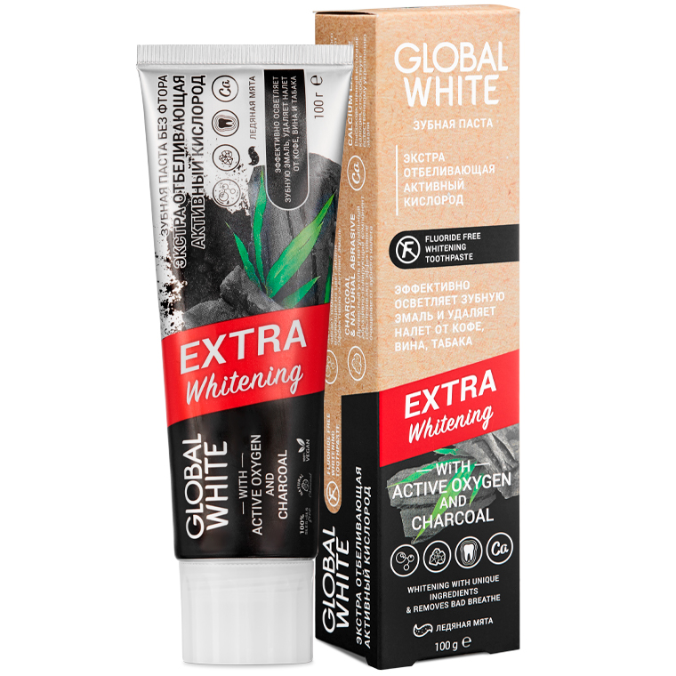 Глобал Уайт Отбеливающая зубная паста Extra Whitening, 100 г (Global White, Подготовка к отбеливанию) фото 8