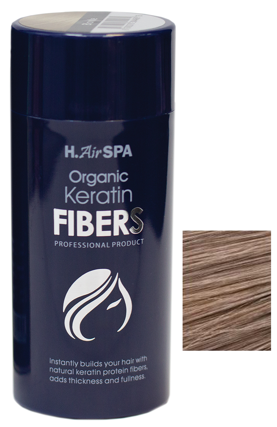 Хаир Спа Кератиновые волокна, светло-коричневые, 28 г (H.Airspa, Hair Building Fibers) фото 0