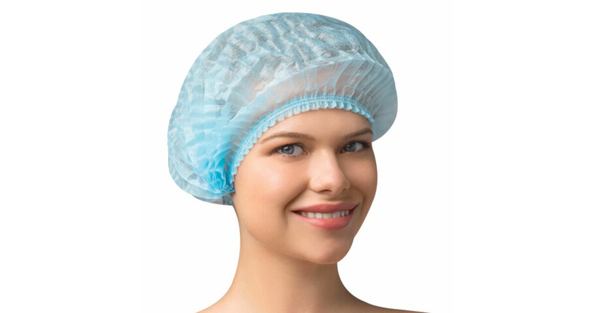 Чистовье Шапочка «Шарлотка» медицинская из нетканых материалов, нестерильная, одноразовая на резинке Голубая, 1 х 50 шт (Чистовье, Расходные материалы для головы) фото 1
