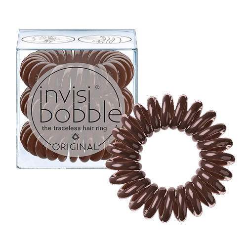 Инвизибабл Резинка для волос Pretzel Brown, Коричневый 3 шт. (Invisibobble, Original) фото 3