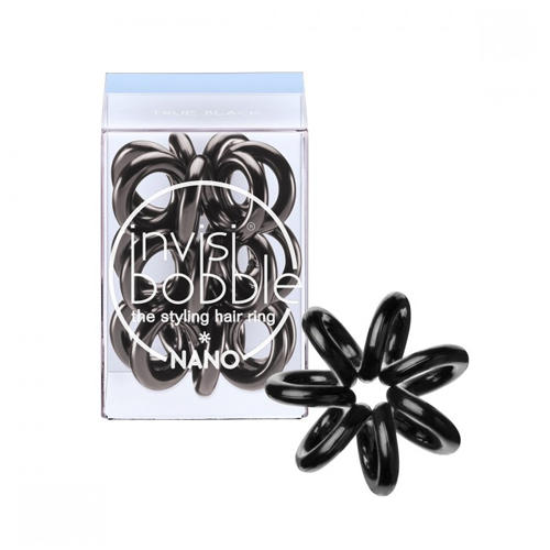 Инвизибабл Резинка для волос NanoTrue Black 3 шт. (Invisibobble, Nano) фото 0