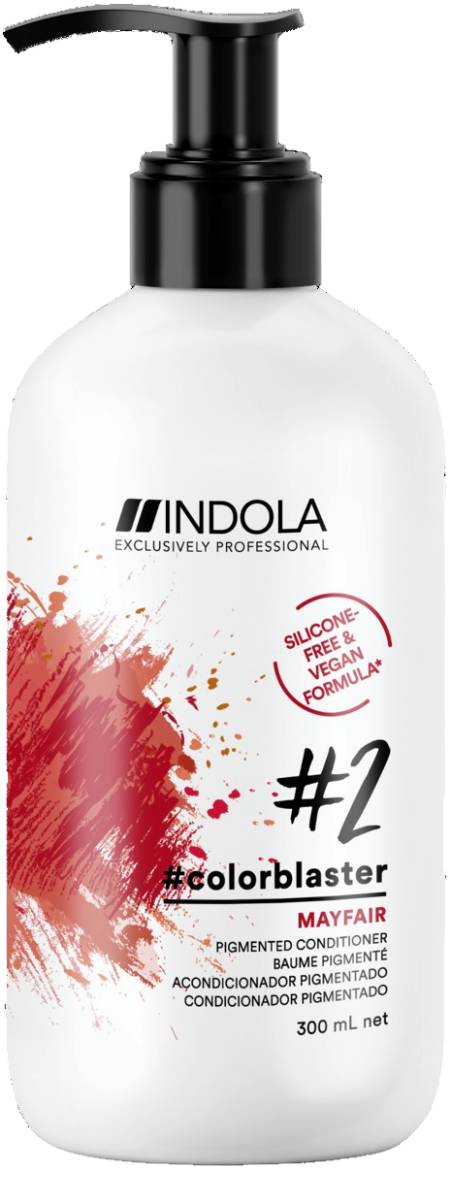 Indola Тонирующий кондиционер colorblaster Мэйфэйр Насыщенный красный, 300 мл. фото