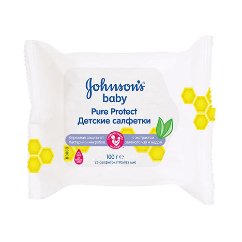 Джонсонс Беби Влажные салфетки 25 шт (Johnson's Baby, Для новорожденных) фото 0