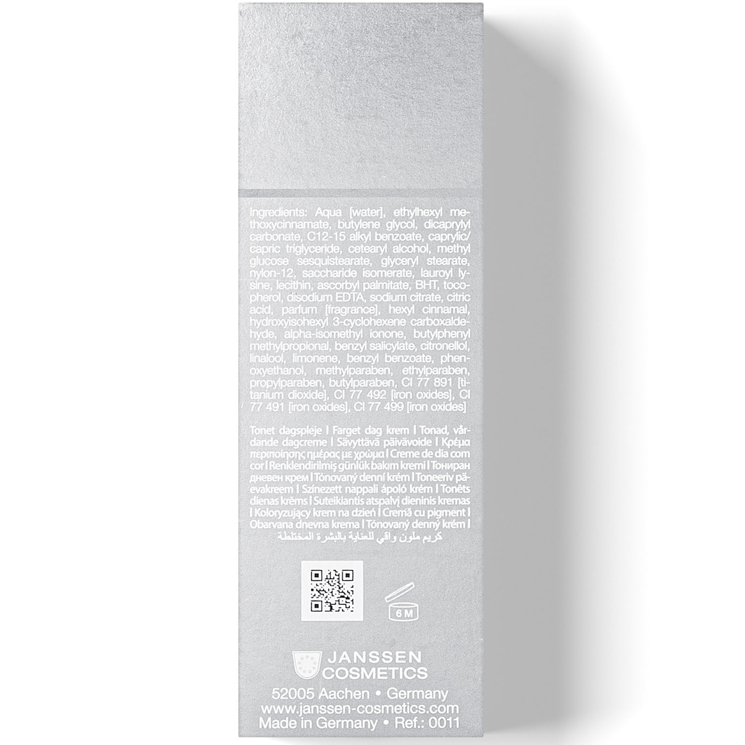 Янсен Косметикс Дневной крем оптимал комплекс Optimal Tinted Complexion Cream «Medium» SPF 10, 50 мл (Janssen Cosmetics, Demanding skin) фото 3