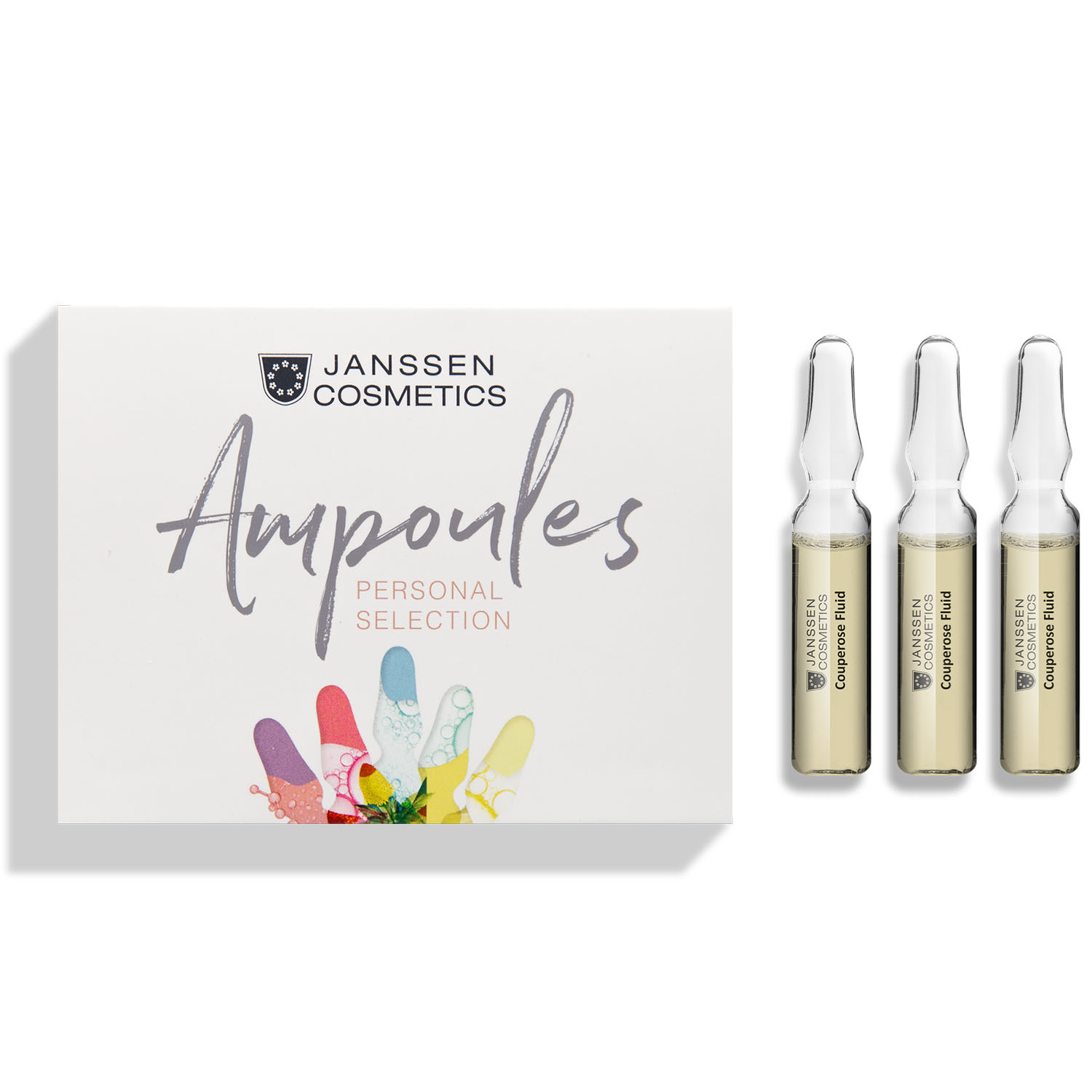 Janssen Cosmetics Сосудоукрепляющий концентрат для кожи с куперозом Couperose Fluid, 3 х 2 мл (Janssen Cosmetics, Ampoules) janssen cosmetics осветляющие ампулы мelafadin fluid 3 х 2 мл janssen cosmetics ampoules