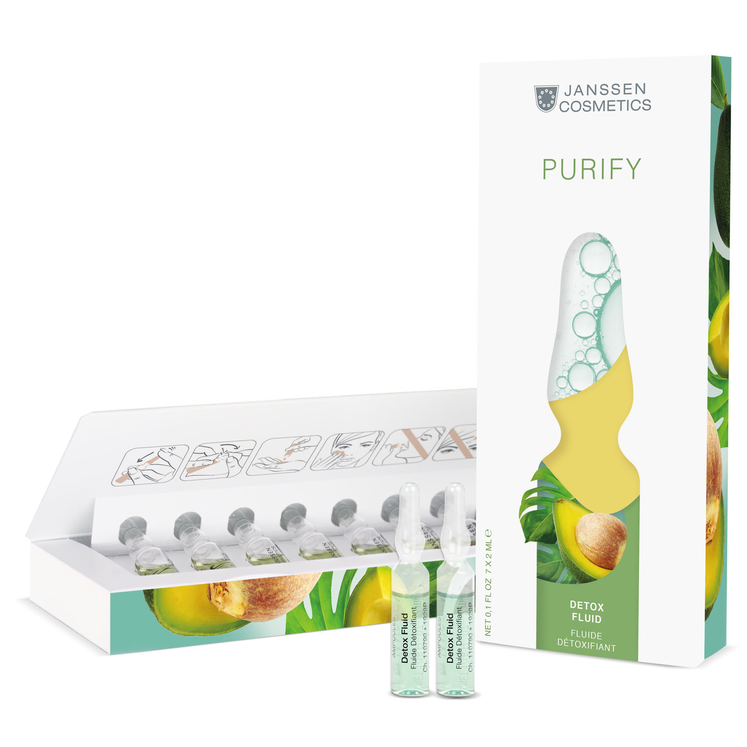 Janssen Cosmetics Детокс-сыворотка в ампулах Detox Fluid, 7 ампул x 2 мл (Janssen Cosmetics, Ampoules) детокс сыворотка в ампулах detox fluid 7 ампул x 2 мл