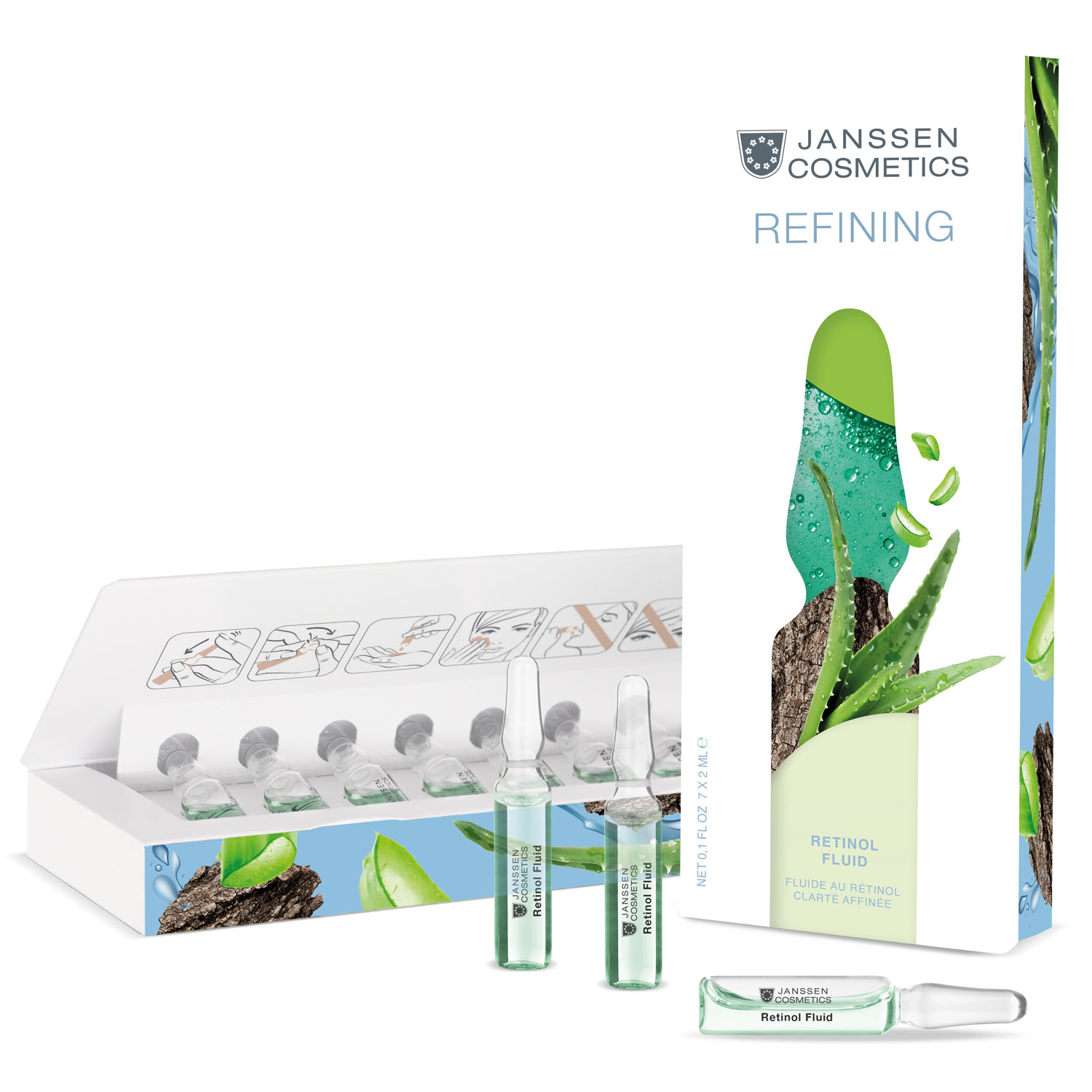 Janssen Cosmetics Интенсивно восстанавливающий anti-age флюид с ретинолом Refining Retinol Fluid, 7 х 2 мл (Janssen Cosmetics, Oily skin)