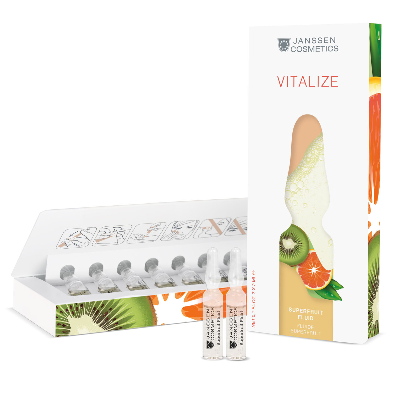 Янсен Косметикс Фруктовые ампулы с витамином С Superfruit Fluid, 7 х 2 мл (Janssen Cosmetics, Ampoules) фото 0