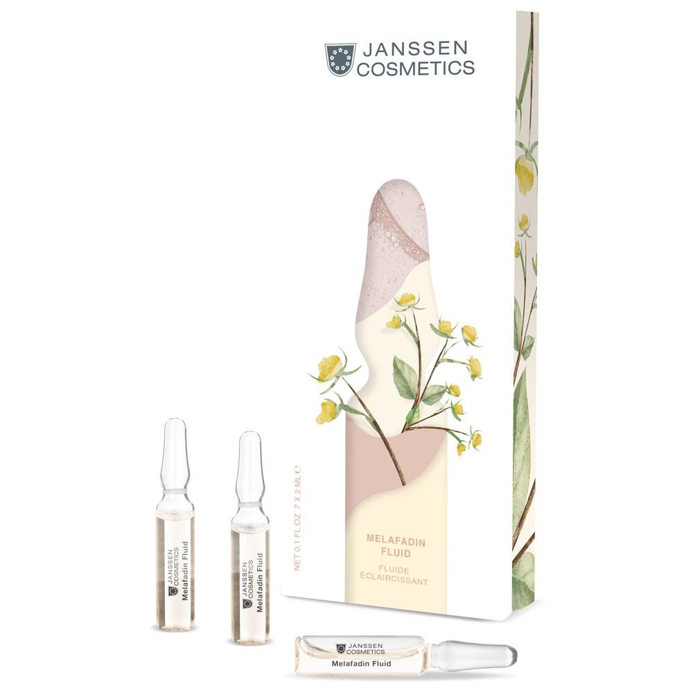 Janssen Cosmetics Осветляющий концентрат Мelafadin Fluid, 7 х 2 мл (Janssen Cosmetics, Ampoules) janssen cosmetics осветляющие ампулы мelafadin fluid 3 х 2 мл janssen cosmetics ampoules