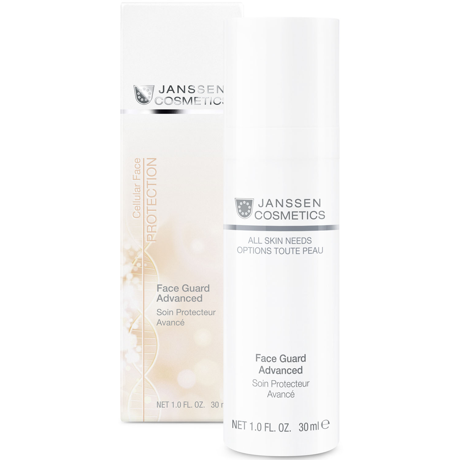 Janssen Cosmetics Легкая солнцезащитная основа SPF 30 с UVA-, UVB- и IR-защитой Face Guard Advanced, 30 мл (Janssen Cosmetics, All skin needs) janssen сыворотка для выравнивания цвета кожи all skin needs 30 мл