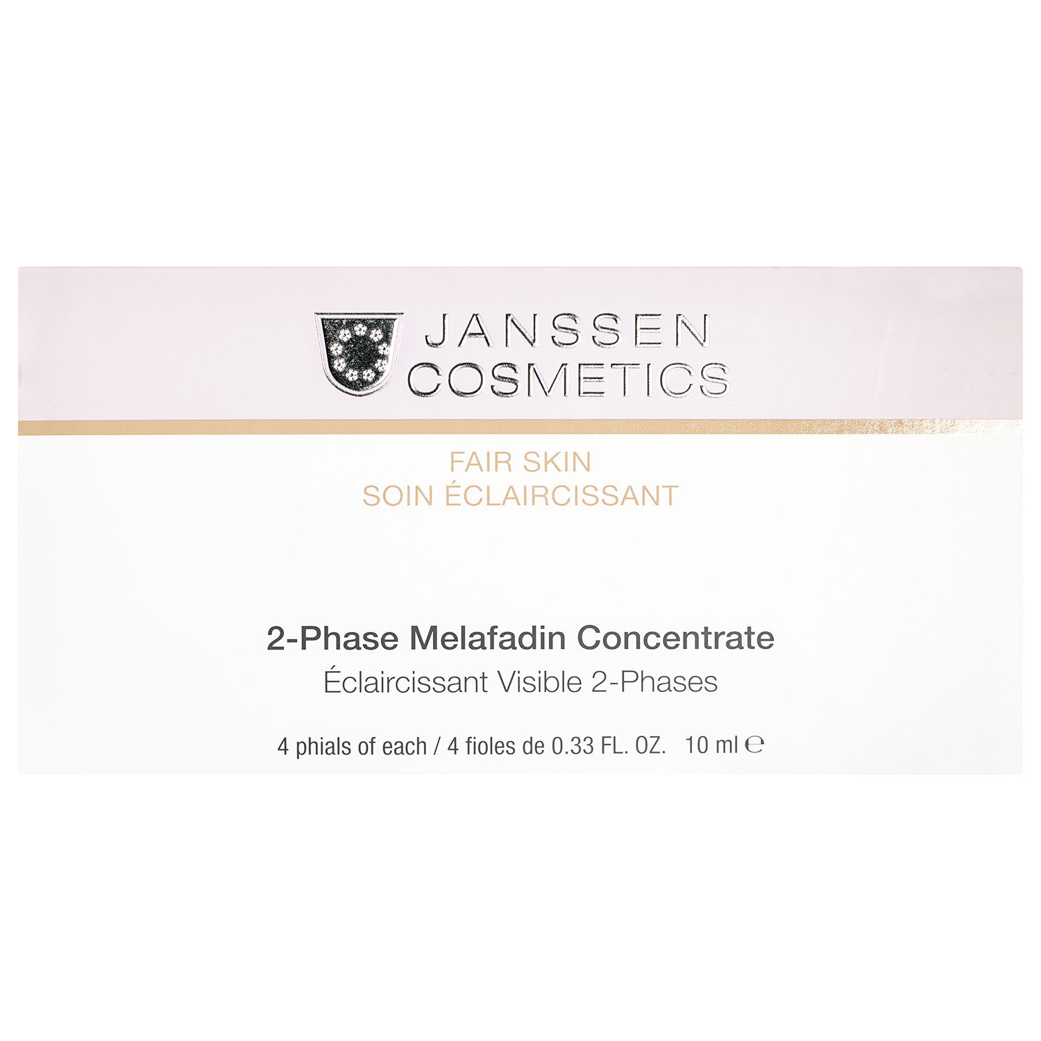 цена Janssen Cosmetics Двухфазный осветляющий комплекс 2-Phase Melafadin Concentrate, 4 х 10 мл (Janssen Cosmetics, Fair Skin)