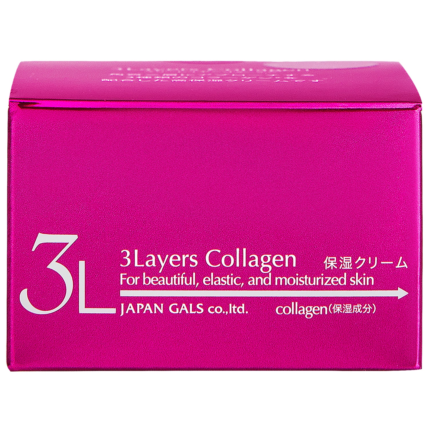 Japan Gals Увлажняющий крем 3 слоя коллагена, 60 г (Japan Gals, 3layers)