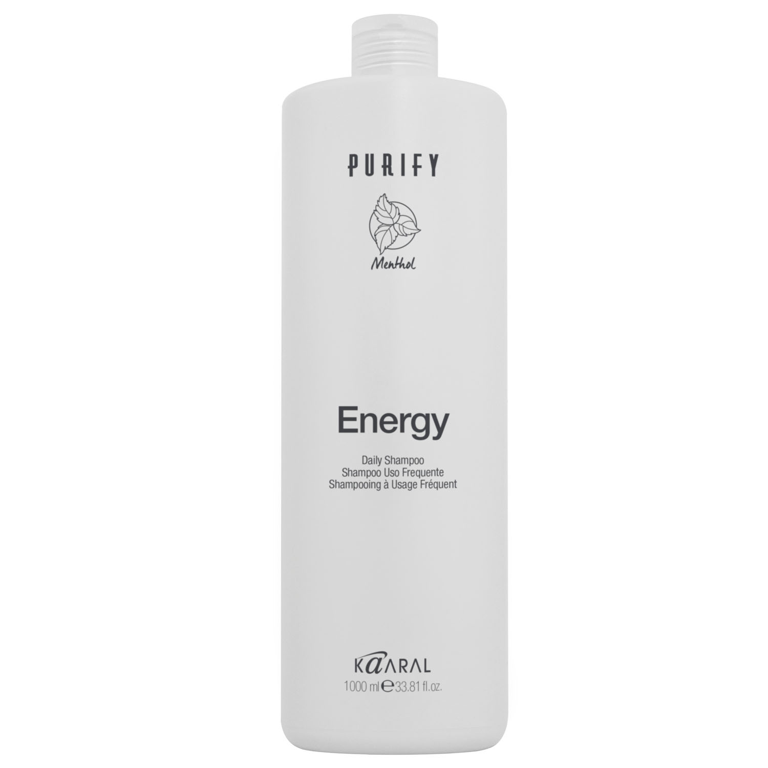 Kaaral Интенсивный энергетический шампунь с ментолом Daily Energy Shampoo, 1000 мл (Kaaral, Purify)