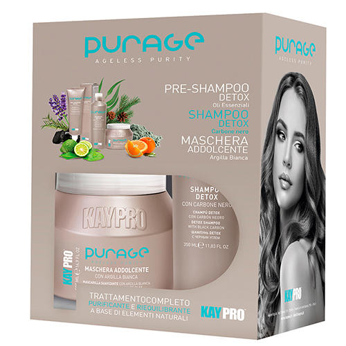 Кайпро Набор Purage - Purage Ageless Purity (шампунь 350 мл, маска 500 мл, крем-детокс 150 мл) (Kaypro, Purage Ageless Purity) фото 0