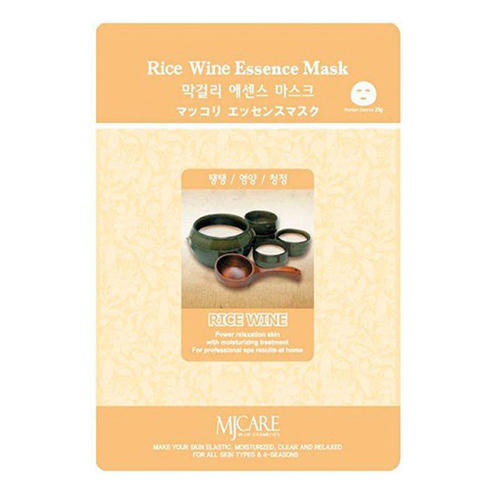 Миджин Маска тканевая Макколе (рисовое вино) Makgeolli Essence Mask, 1 шт (Mijin, Essence) фото 0