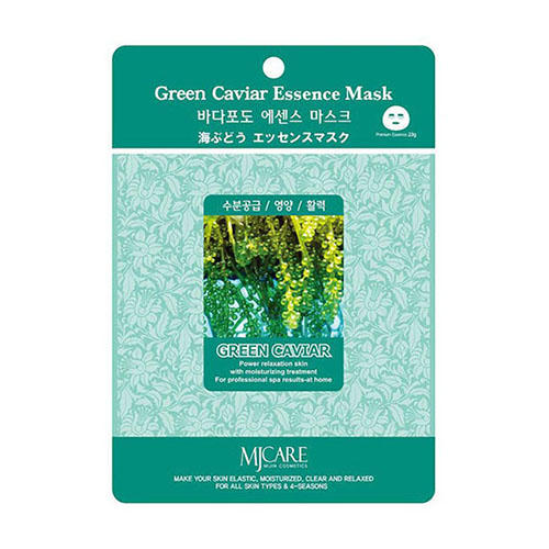 Миджин Тканевая маска морской виноград Green Caviar Essence Mask Mijin 23 г (Mijin, MjCare) фото 0