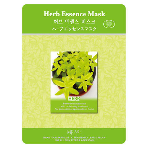 Миджин Тканевая маска экстракты трав Herb Essence Mask Mijin 23 г (Mijin, MjCare) фото 0