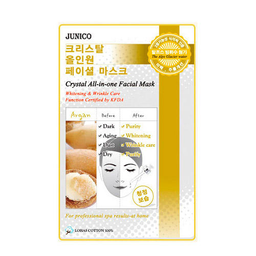 Миджин Тканевая маска c аргановым маслом Junico Crystal All-in-one Facial Mask Argan Mijin 25 г (Mijin, MjCare) фото 0
