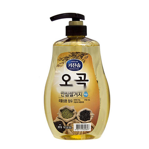 Средство для мытья посуды, овощей и фруктов Пять Злаков Kitchensoap Five Grains Dishwashing Soap, 750 мл (Mukunghwa, Бытовая химия)