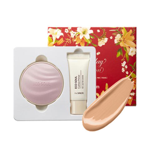 Зе Саем Основа тональная маскирующая набор Essence Cushion All Cover Special Set 13, 13 г/15 мл (The Saem, Eco Soul) фото 0