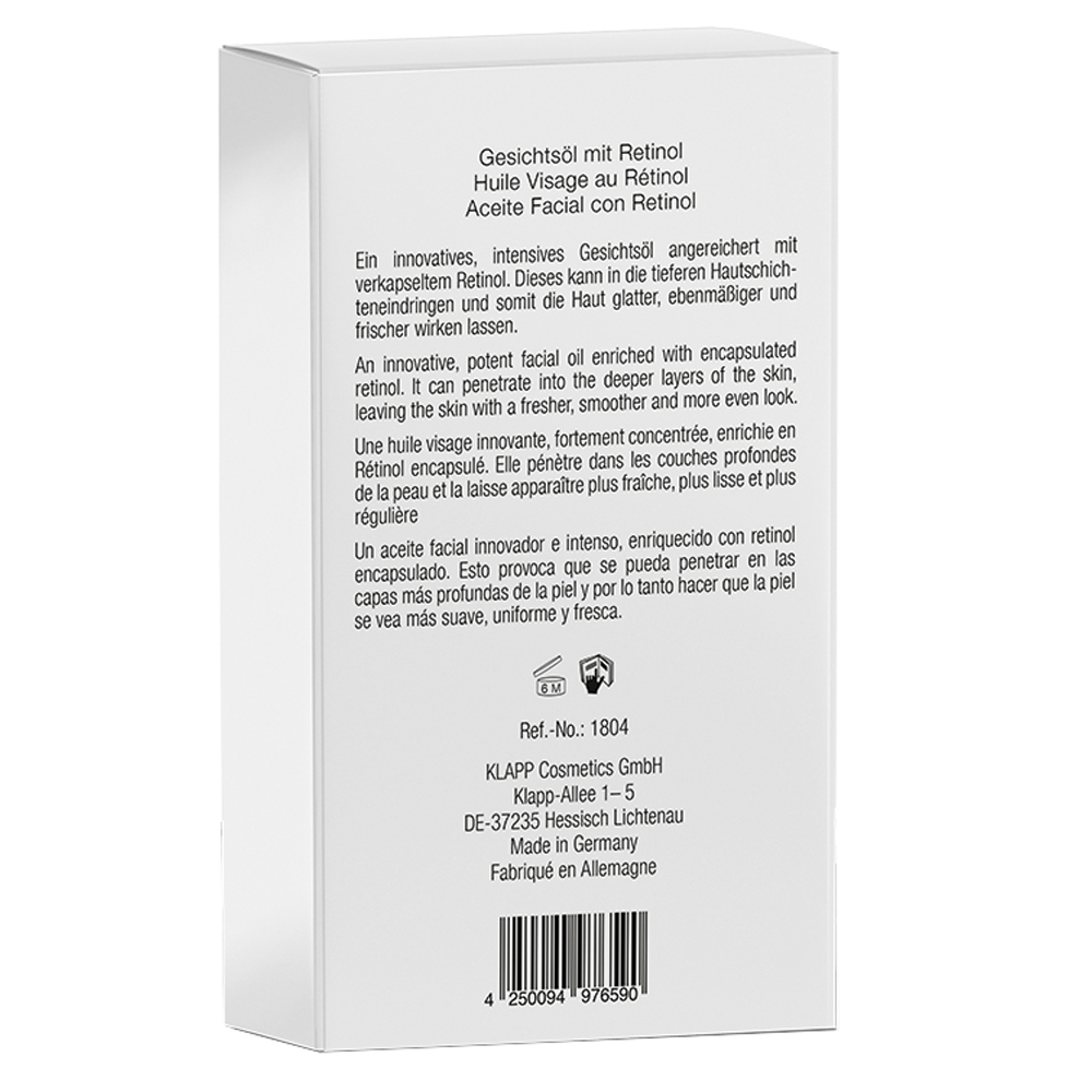 Клапп Масло для лица с ретинолом Facial Oil with Retinol, 30 мл (Klapp, A classic) фото 2