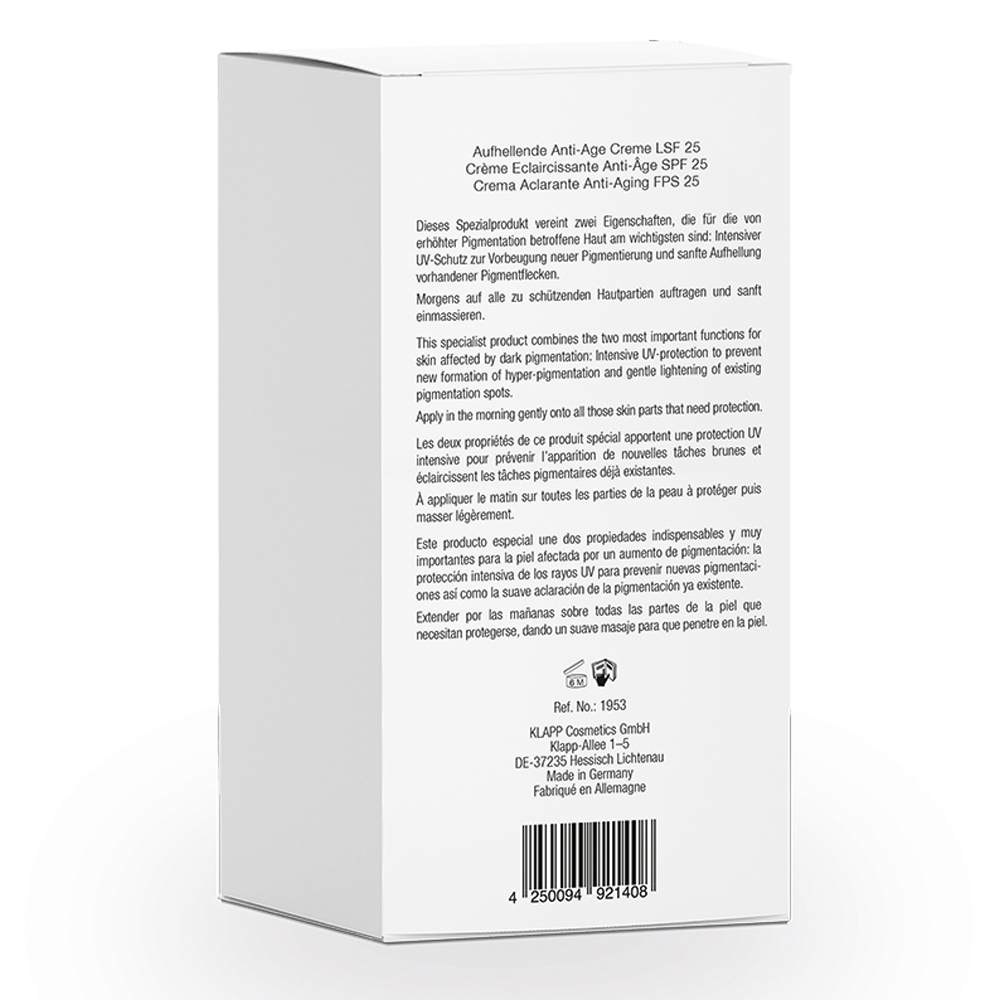 Клапп Дневной защитный крем против пигментных пятен SPF 25 Whitening Age Stop Cream, 30 мл (Klapp, X-treme whitening) фото 2