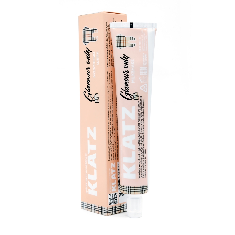 цена Klatz Зубная паста для девушек Молочный шейк, 75 мл (Klatz, Glamour Only)