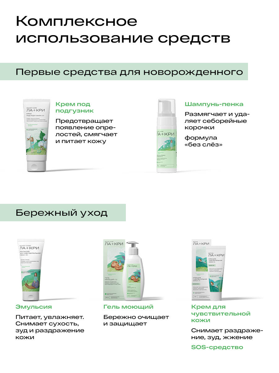 Ла-Кри Эмульсия для интенсивного питания кожи 0+, 200 мл (Ла-Кри, Smart Care) Ла-Кри Эмульсия для интенсивного питания кожи 0+, 200 мл (Ла-Кри, Smart Care) фото 6