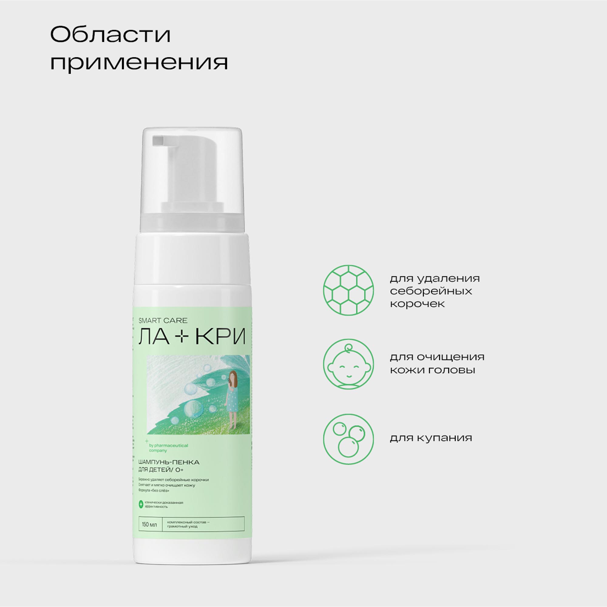 Ла-Кри Детская шампунь-пенка 0+, 150 мл (Ла-Кри, Smart Care) Ла-Кри Детская шампунь-пенка 0+, 150 мл (Ла-Кри, Smart Care) фото 6