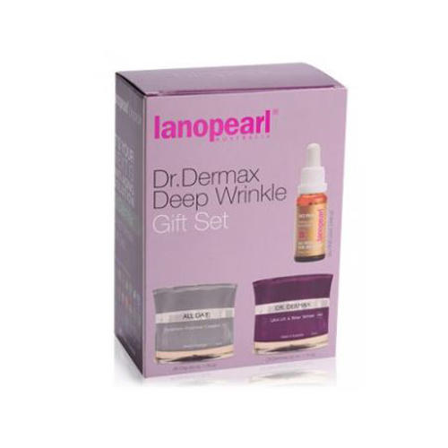 Ланоперл Dr.Dermax Deep Wrinkle Набор от глубоких морщин (Крем 50 мл + Крем 50 мл + Сыворотка 25 мл) (Lanopearl, Lanopearl) фото 0