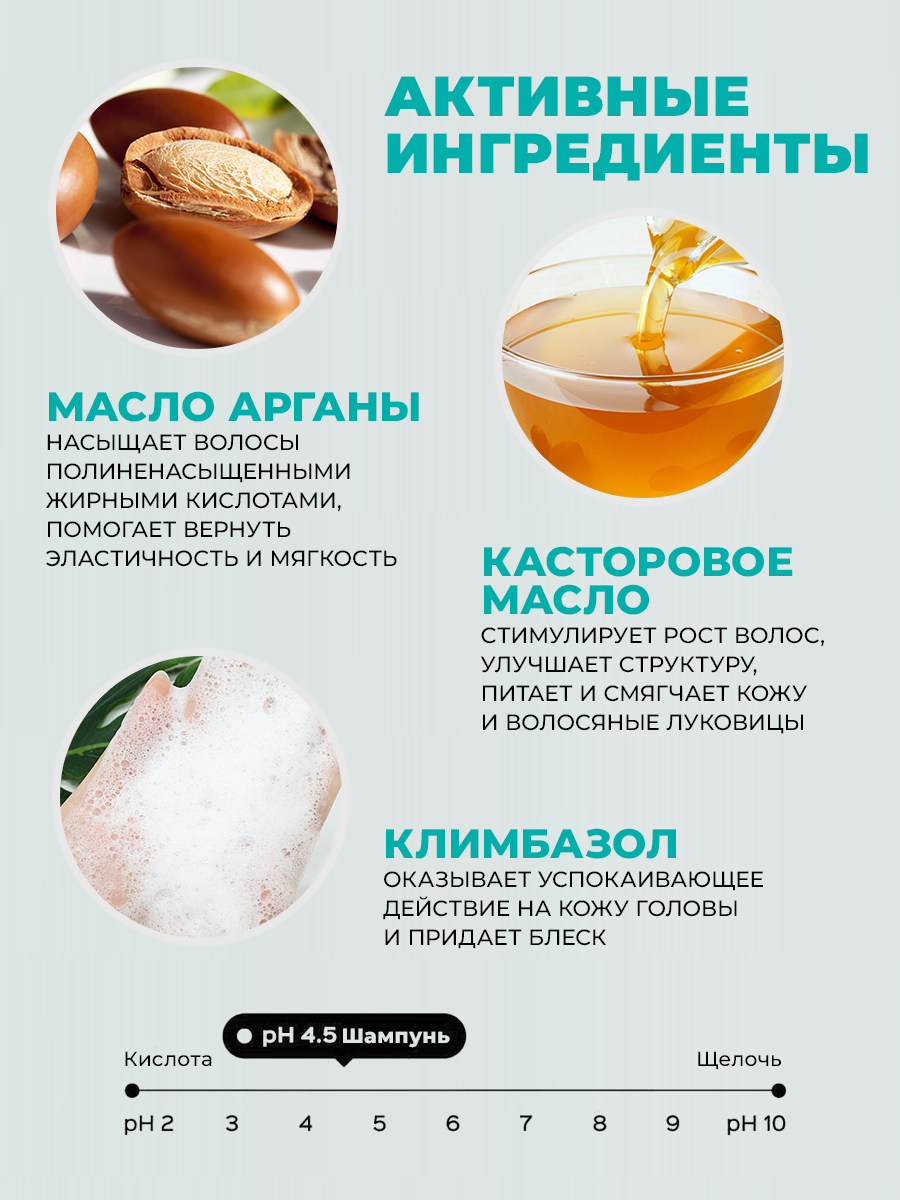 ЛаДор Шампунь с аргановым маслом для поврежденных волос, 900 мл (La'Dor, Damaged Protector Acid) фото 2