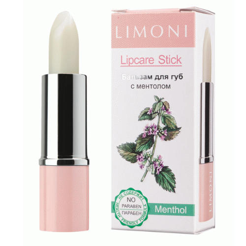 Limoni Бальзам для губ Lipcare Stick тон 01-Ментол (Limoni, Губы)