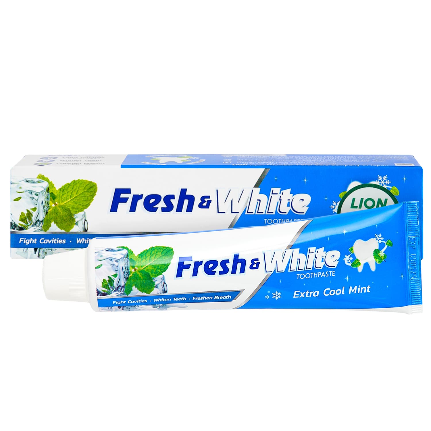 Lion Thailand Отбеливающая зубная паста Суперпрохладная мята, 160 г (Lion Thailand, Fresh & White) уход за полостью рта president зубная паста white