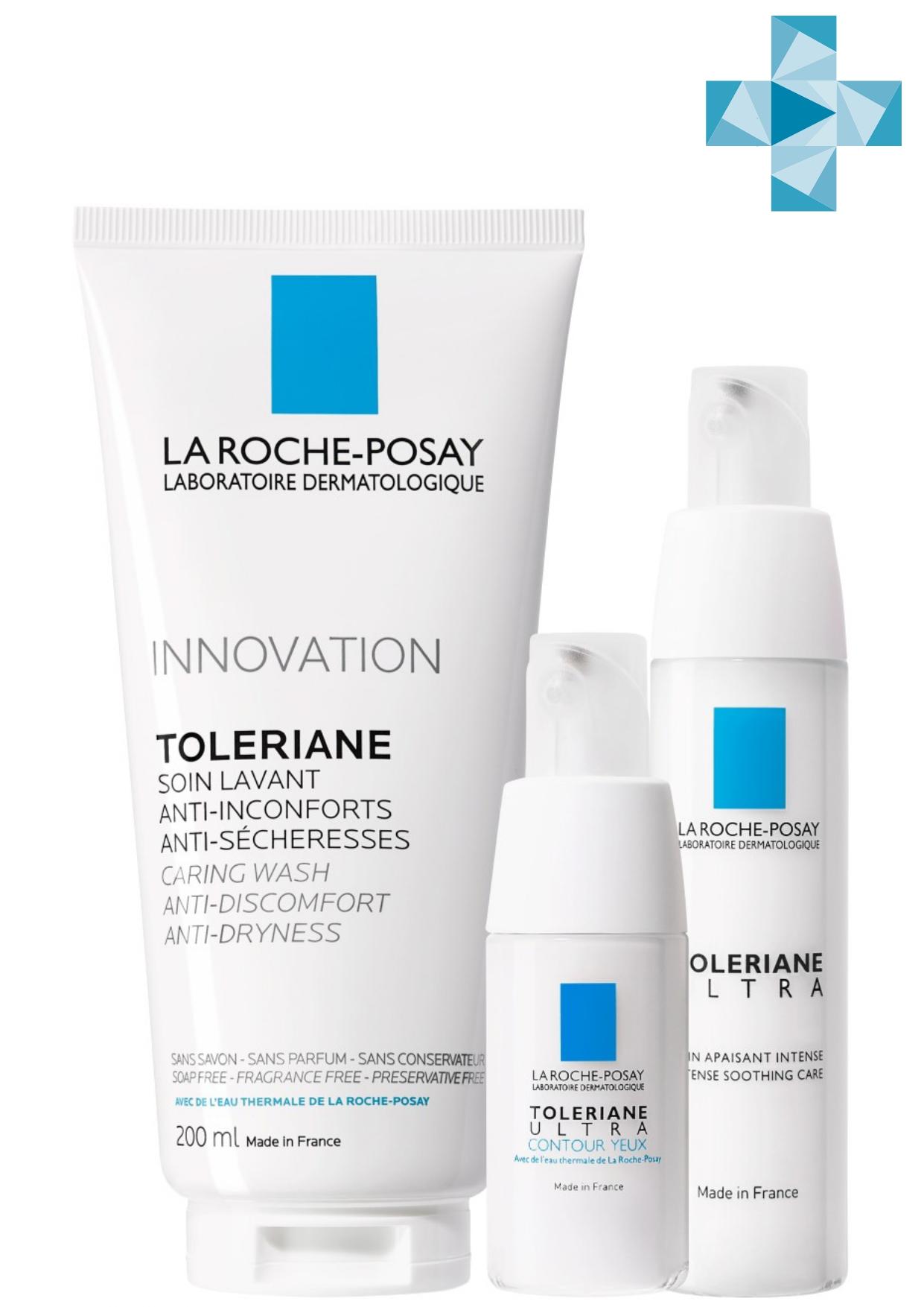 Ля Рош Позе Набор Уход Ultra 40 мл + Ultra Eyes 20 мл + Toleriane gel 200 мл (La Roche-Posay, Toleriane) фото 0