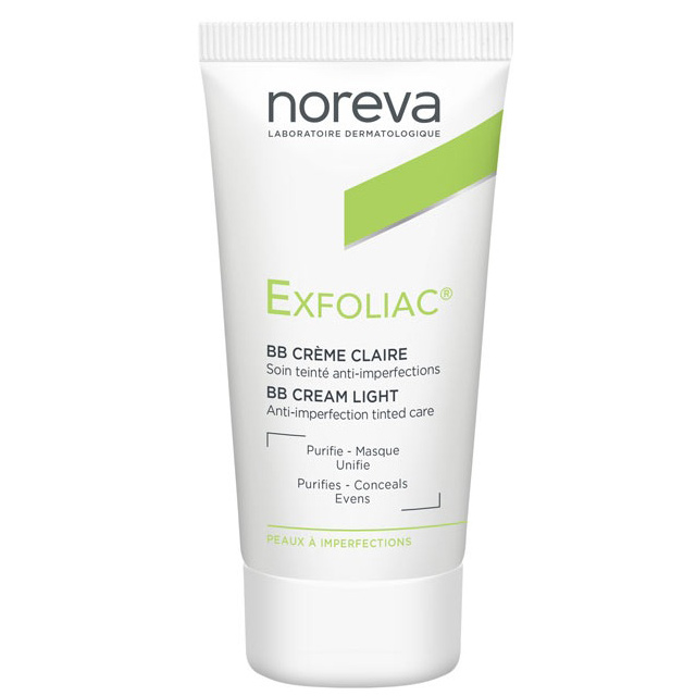 Норева ВВ крем для лица, светлый тон, 30 мл (Noreva, Exfoliac) фото 0