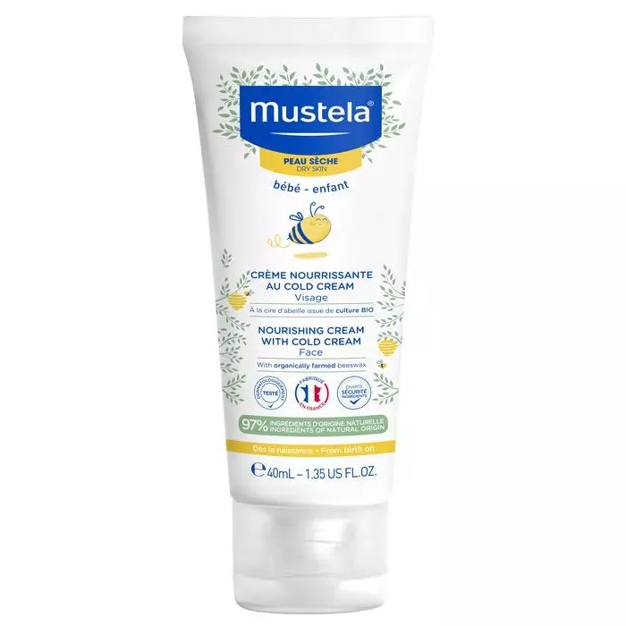 Mustela Питательный крем для лица с кольд-кремом, 40 мл (Mustela, Bebe - защита кожи)