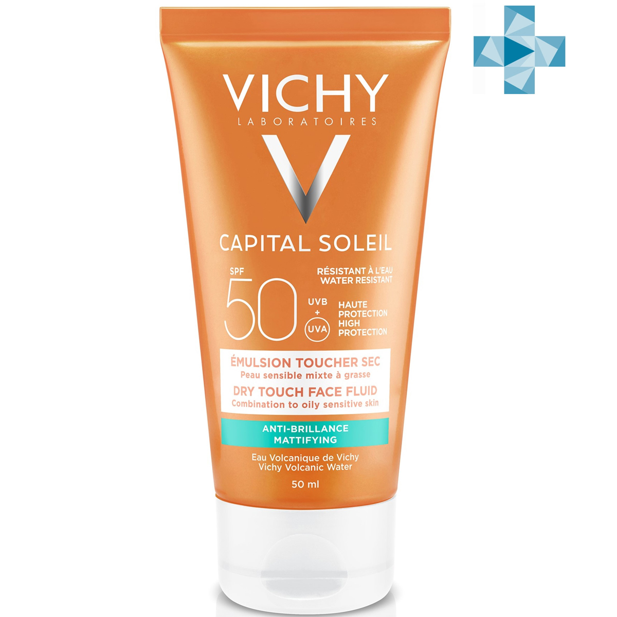 Виши Солнцезащитная матирующая эмульсия Dry Touch для жирной кожи лица SPF 50, 50 мл (Vichy, Capital Ideal Soleil) фото 0