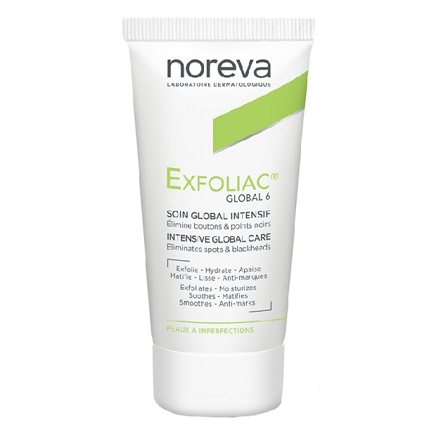 Noreva Крем для лица Глобал 6, 30 мл (Noreva, Exfoliac) эффективный крем для удаления акне лечение акне увлажнение отбеливание уход за кожей