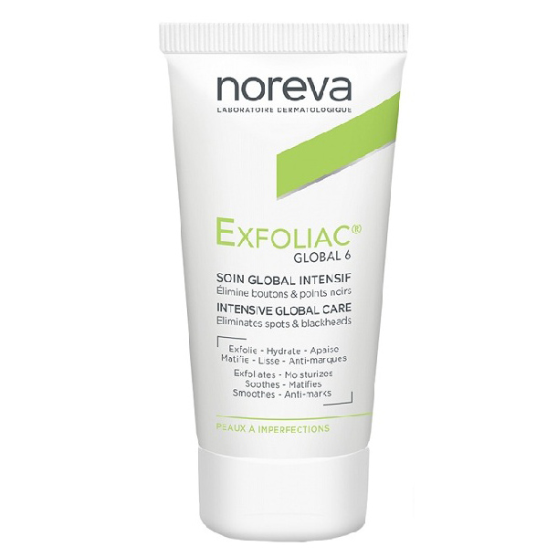 Noreva Крем для лица Глобал 6, 30 мл (Noreva, Exfoliac) noreva набор эксфолиак крем акномега 200 30 мл крем глобал 6 30 мл noreva exfoliac