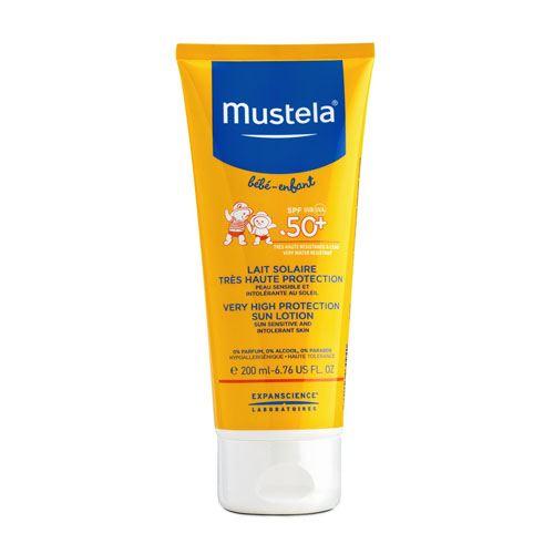 Mustela Бебе Солнцезащитное молочко SPF 50+, 200 мл (Mustela, Sun)