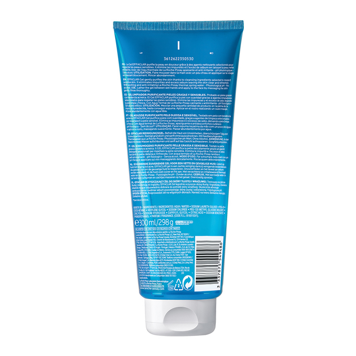Ля Рош Позе Очищающий пенящийся гель для жирной и проблемной кожи лица, склонной к акне, 300 мл (La Roche-Posay, Effaclar) фото 3