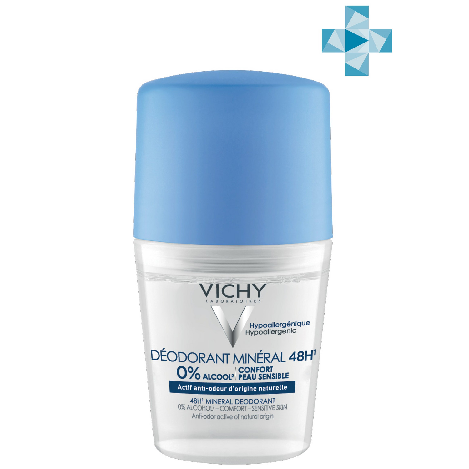 Vichy Минеральный шариковый дезодорант без солей алюминия 48 часов свежести, 50 мл (Vichy, Deodorant)