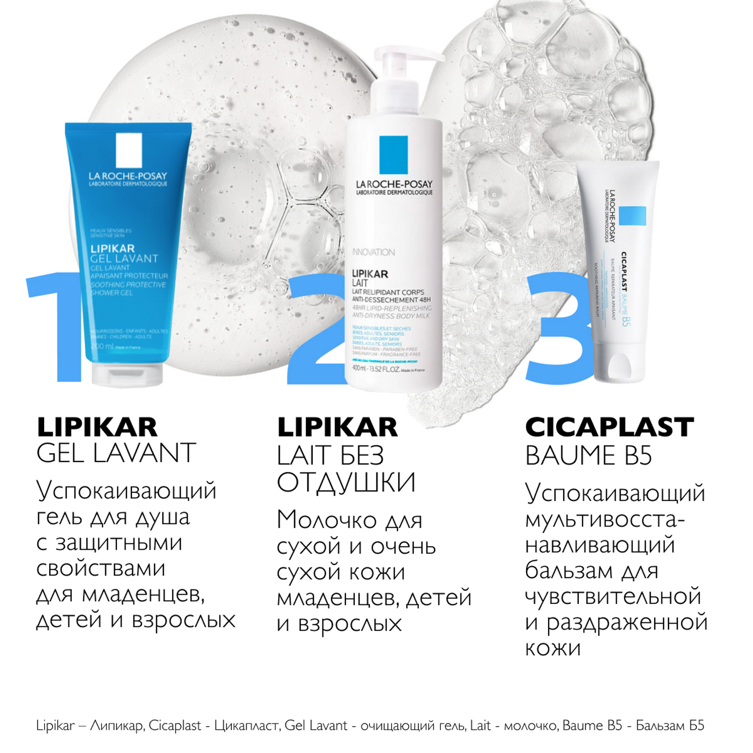 Ля Рош Позе Успокаивающий гель для душа с защитными свойствами для кожи детей и взрослых, 200 мл (La Roche-Posay, Lipikar) фото 6