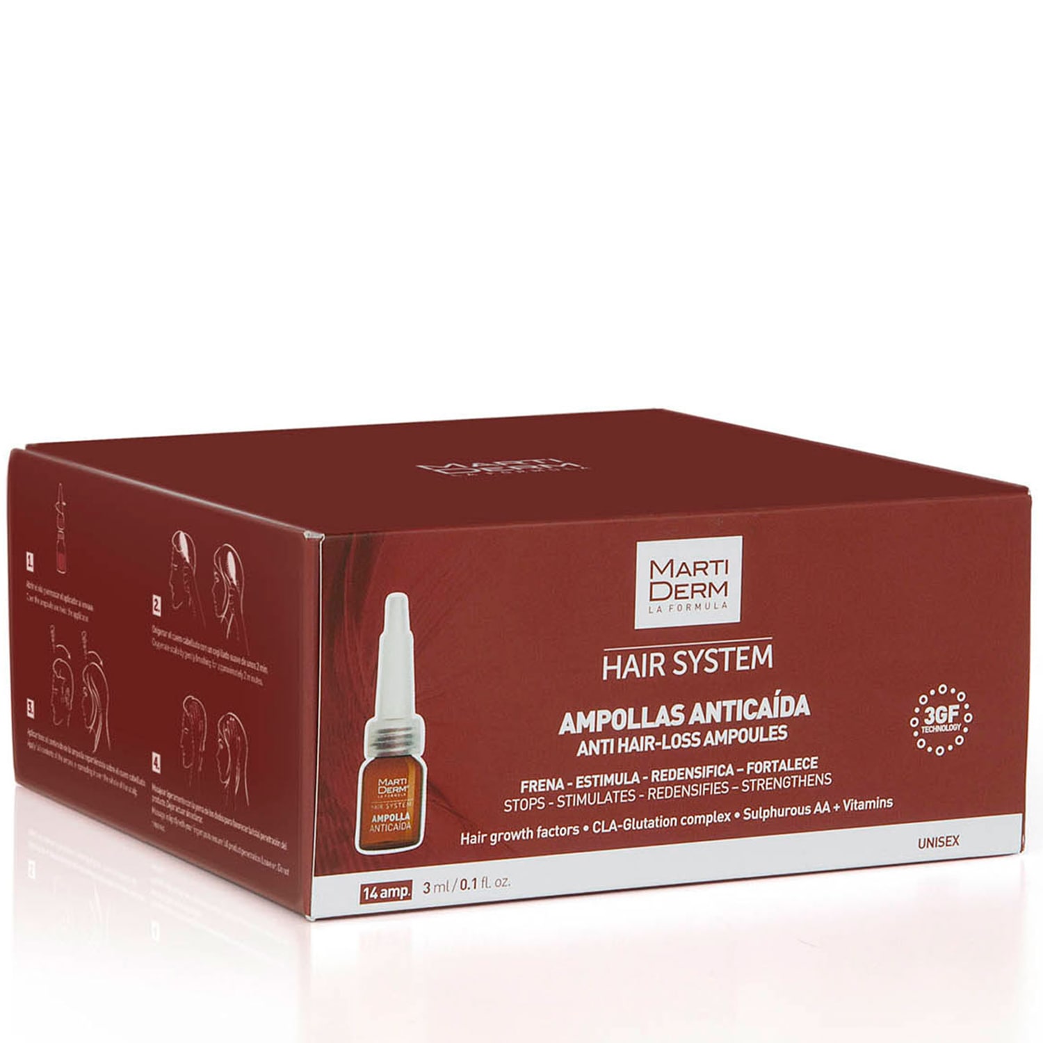 Мартидерм Ампулы против выпадения волос 14 х 3 мл (Martiderm, Hair System) фото 8