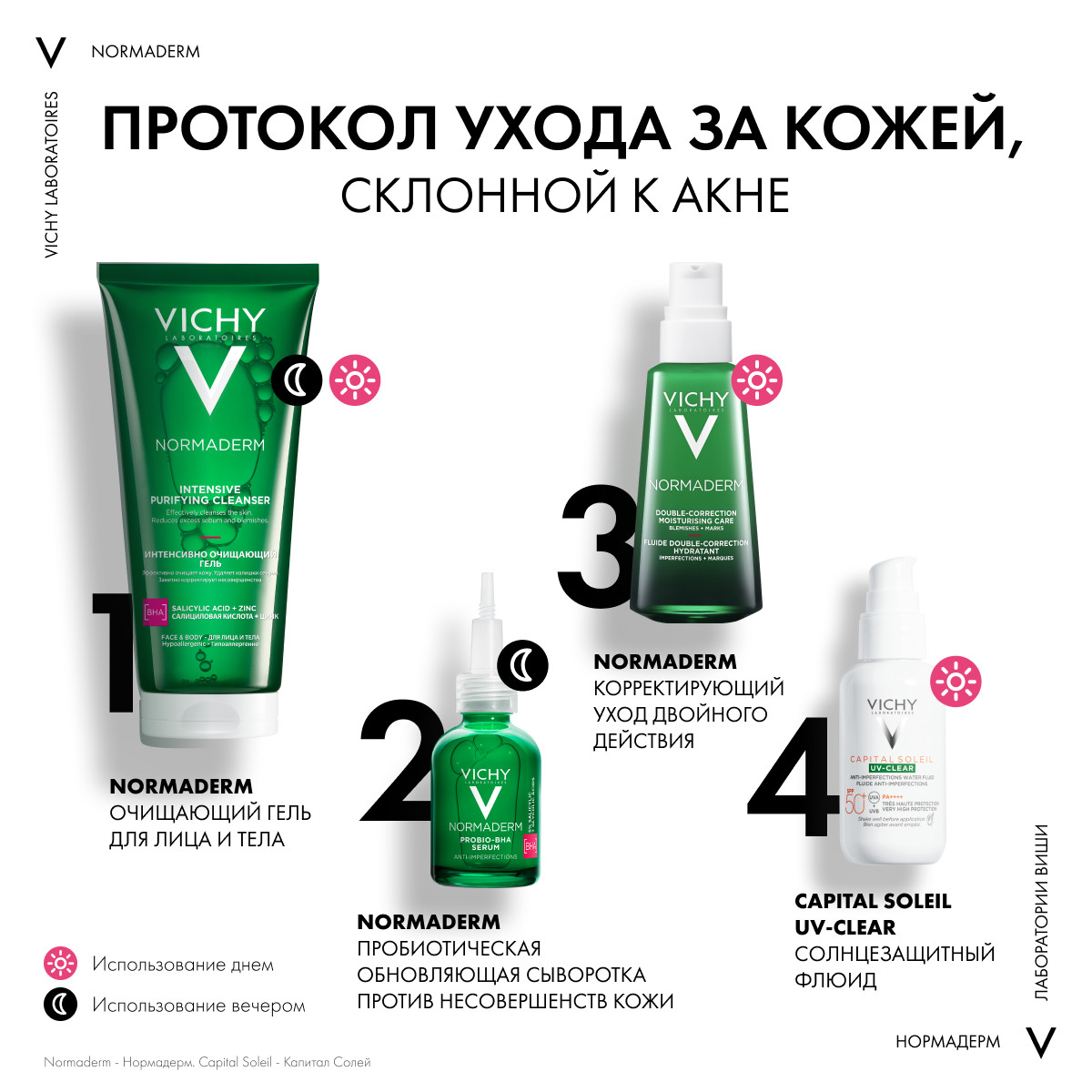 Виши Интенсивно очищающий гель для проблемной кожи, 200 мл (Vichy, Normaderm) Виши Интенсивно очищающий гель для проблемной кожи, 200 мл (Vichy, Normaderm) фото 11