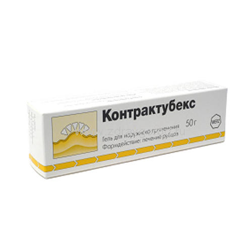 Медикамент Контрактубекс гель д/наружн пр 50г N1 туба (Medicament, pharmacy) фото 0