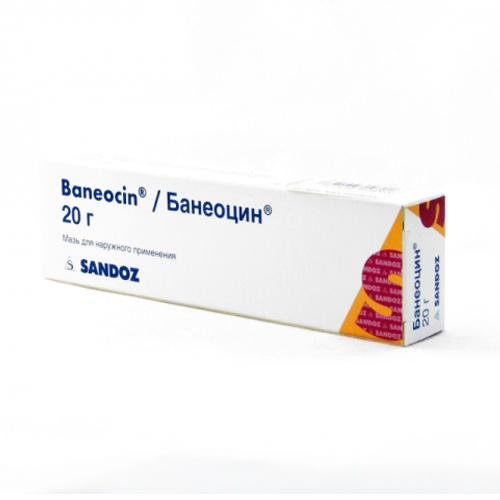 Медикамент Банеоцин мазь д/наружн применения 20Г N1 туба (Medicament, pharmacy) фото 0