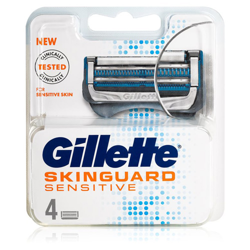 Жиллетт Кассеты сменные для бритья SkinGuard Sensitive 4 шт (Gillette, Бритвы и лезвия) фото 0